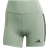 adidas Women's Optime 3 Stripes 1/4 Short Leggings - Silver Green