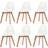vidaXL 244773 White Kitchen Chair 82cm 6pcs
