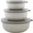 Mepal Cirqula Low Nordic White Kitchen Container 3pcs 1.25L