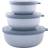 Mepal Cirqula Low Nordic Blue Kitchen Container 3pcs 1.25L