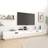 vidaXL Led Lights High Gloss White TV Bench 300x40cm