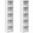 vidaXL 802702 White High Gloss Book Shelf 36.8" 2pcs