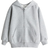 H&M Oversized Zip Through Hoodie - Light Grey Marl (1280294011)