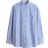 H&M Oversized Cotton Poplin Shirt - Blue/White Striped