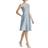 Alfred Sung Jewel Neck Satin Cocktail Dress - Blue