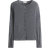 H&M Fine Knit Button Front Top - Grey Marl