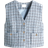 H&M Väst I Bouclé - Ljusblå/Rutig