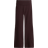 H&M Foldover Waist Cotton Trousers - Burgundy