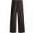 H&M Wide High Jeans - Dark Brown/Leopard Print