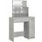 vidaXL with LED Concrete Grey Dressing Table 35x86.5cm