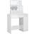 vidaXL with LED High Gloss White Dressing Table 35x86.5cm