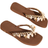 Shein Handmade Natural Shell & Starfish Rhinestone Decor Chain - Brown