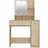 vidaXL with LED Sonoma Oak Dressing Table 35x86.5cm
