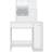vidaXL with LED High Gloss White Dressing Table 35x86.5cm