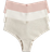 H&M Invisible Cotton Hipster Briefs 3-pack - Light Beige Marl/White/Pink