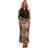 boohoo Plus Leopard Woven Stretch Bow Trim Midaxi Skirt - Brown