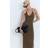 Mango Mididress With Back Neckline Kvinde - Beige