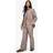 boohoo Stripe Tie Cuff Shirt Trouser Co-Ord - Brown
