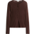 H&M Fine Knit Button Front Top - Dark Brown