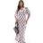 New Look Plus Size Cream Check Patterned Lace Trim Midi Dress - Cream White