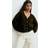 Gina Tricot V Neck Knitted Wool Alpaca Cardigan - Brown