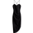 H&M Draped Linen Blend Dress - Black