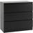 SECONIQUE Malvern Black Chest of Drawer 80x77cm