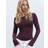 Stradivarius Long Sleeve Polyamide Bodysuit - Purple