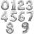 Shein 32" Foil Number Balloon 0-9 Silver