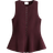 H&M Rib Knit Peplum Waistcoat - Burgundy