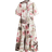 H&M Long Cotton Dress - White/Floral