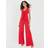 River Island Womens Red Sleeveless Bow Hybrid Jumpsuit