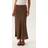 Pieces Matte Satin Midi Skirt - Chocolate Brown