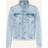 Tommy Jeans Denim Trucker Vintage Backprint Flag Jacket - Light Blue