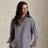 Polo Ralph Lauren Icon Logo Stripe Shirt - Purple White