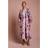 Coast Petite Printed Midi Dress With Organza Trim - Pink
