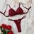 Shein Women Sexy Lingerie Set With Spaghetti Strap Backless Lace Blouse G-String Panties