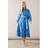 Wallis Petite Floral Organza Midi Shirt Dress - Blue