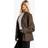 boohoo Single Breasted Button Detail Volume Sleeve Oversized Blazer - Brown
