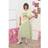 Warehouse Womens Tony Check Chiffon Asymmetric Midi Skirt - Green