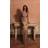 PrettyLittleThing PLT Label Sequin Sleeveless Drape Detail Maxi Dress - Brown