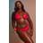 PrettyLittleThing Plus Red Mix Match Tie Side Bikini Bottoms - Red