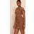 PrettyLittleThing Metallic One Shoulder Mini Dress - Chocolate