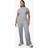 boohoo Plus Brushed Rib T-Shirt Wide Leg Trouser Set - Grey
