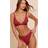 PrettyLittleThing Jersey Lace Trim Triangle Lingerie Set - Red