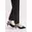 Dorothy Perkins Wide Fit Dova Velvet Slingback Kitten Heel Court Shoes - Emerald