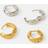 Accessorize 2-Pack Stainless Steel Hoop Earrings - Gold