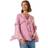 Roman Tie Neck Ruffle Tunic Top - Lavender