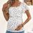 Shein Maternity Ditsy Floral Nursing Ruffle Short T-Shirt