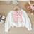 Shein Baby Girl Color-Block Big Bow Crew Neck - Form-Fitting
